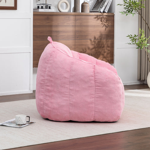 Large Corduroy Adult Bean-Bag Sofa Chair w/Armrests Filler-Included 39.4 inch x33.5 inch x31.5 inch  for Bedroom Living-Room Game-Room
