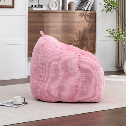 Large Corduroy Adult Bean-Bag Sofa Chair w/Armrests Filler-Included 39.4 inch x33.5 inch x31.5 inch  for Bedroom Living-Room Game-Room