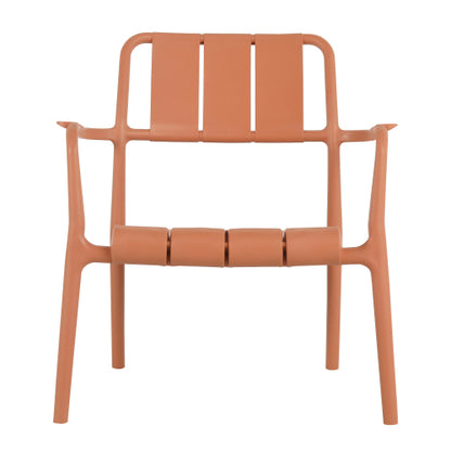 Holiday- 2-Piece PP Single-Seater Chairs + Coffee Table Set – Indoor/Outdoor Multi-Purpose Furniture for Living Room,Balcony,Beach (No Assembly Chairs, Easy Setup Table) – Polypropylene, Apricot Brown