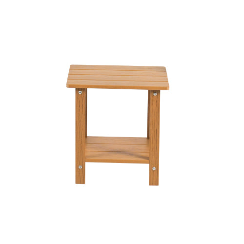 Wood-grain imitation wood side table, simple yet with a touch of texture. A small tabletop for outdoor picnics.