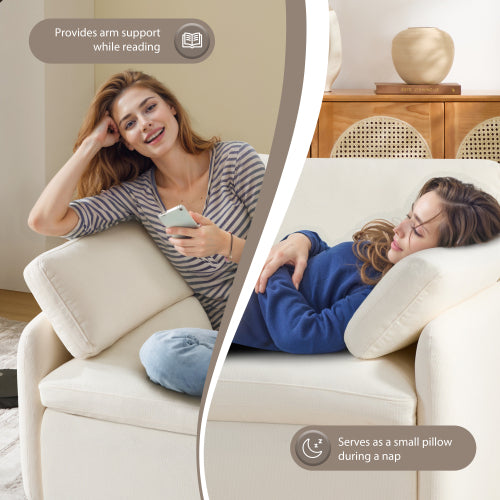 50*43 inch  Oversized Chenille Wide-Deep Single Accent Armchair with Pillows