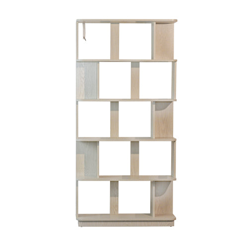 64.56 Inch 5-Tier Open MDF Bookshelf Free Combination Anti-Tip Design Multi-Color Household Display Shelf