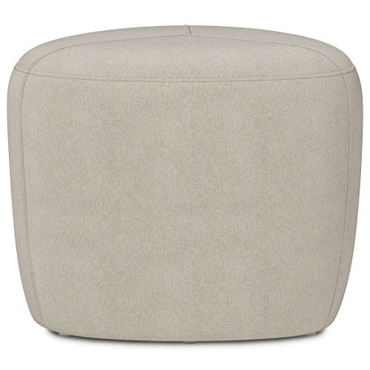 Small Ottoman Linen Upholstered Accent Footstool for Living Room Bedroom