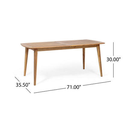 Outdoor Acacia Wood Expandable Dining Table, Teak
