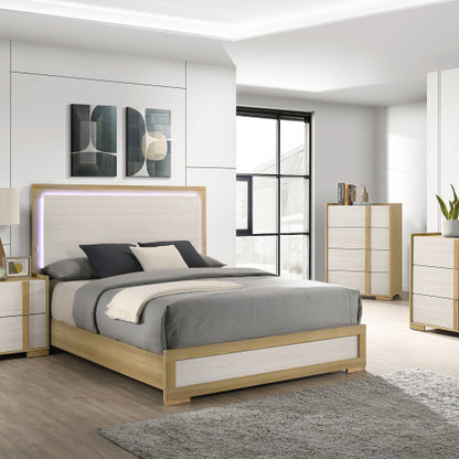 Natural Wood 2-Drawer Nightstand