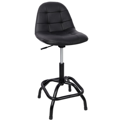 360° Swivel Adjustable Height Bar Stool with High Back Support, Modern Counter Stool for Bar, Shop, Kitchen