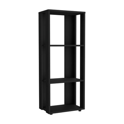 Eco 39inch  Tall Four-Tier Bookcase Storage Cabinet, Black