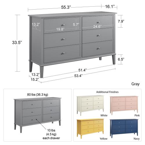 6 Drawer Dresser