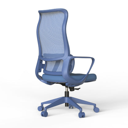 Ergonomic Colorful Office Chair 300lb (About 149.7kg) Home Office Mesh Breathable High Back, With Adjustable Lumbar Support Computer Chair, Integrated Molded Foam Seat Cushion, Fireproof (Blue)