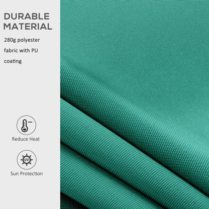 Outsunny 10' x 8' Retractable Awning, Patio Awnings, Sunshade Shelter w/ Manual Crank Handle, UV & Water-Resistant Fabric and Aluminum Frame for Deck, Balcony, Yard, Green