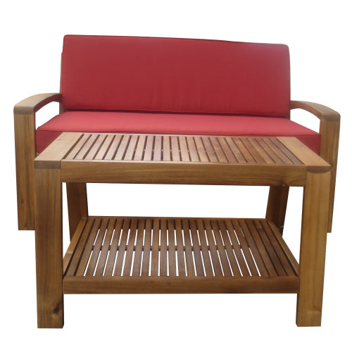 outdoor loveseat and coffee table set