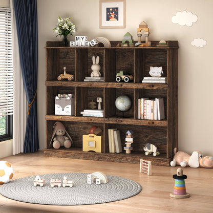 10-Cubby Large Open Bookcase 53.15¡Á11.81¡Á47.24 Inch, 15mm Particle Board Home Storage Display Cabinet