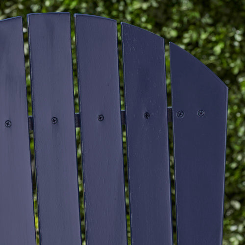 Outdoor Weather Resistant Acacia Wood  Dining Chairs (Set of 2), Blue Navy Finish