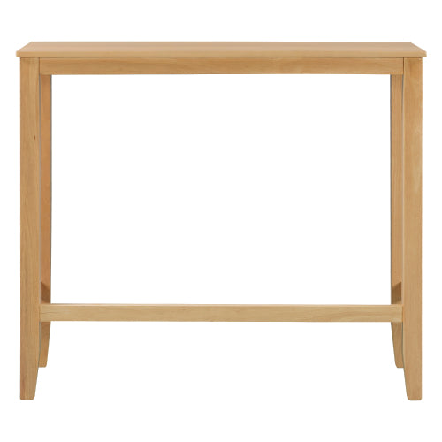 Farmhouse 48inch Rectangular Wood Bar Height Dining Set Kitchen Breakfast Nook with 2 Chairs for Small Places,Natural+Beige