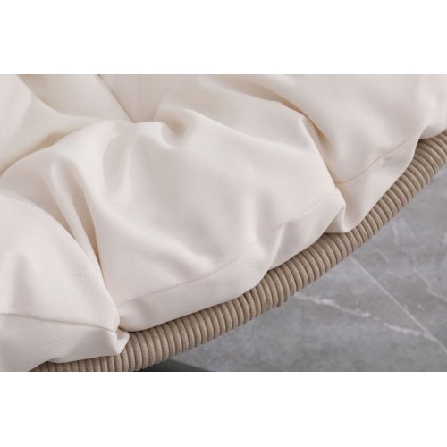 Outdoor garden rattan egg swing chair hanging chair PE hanging chair Dark Gray white