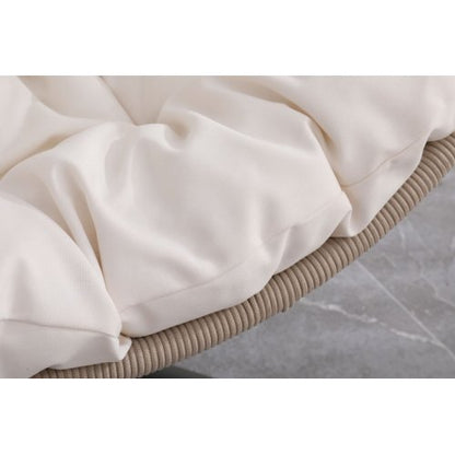 Outdoor garden rattan egg swing chair hanging chair PE hanging chair Dark Gray white