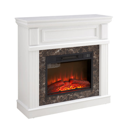 Only Mantel (NOT INCLUDED 23" FIREPLACE) -White,41.34"W*14"D*40"H