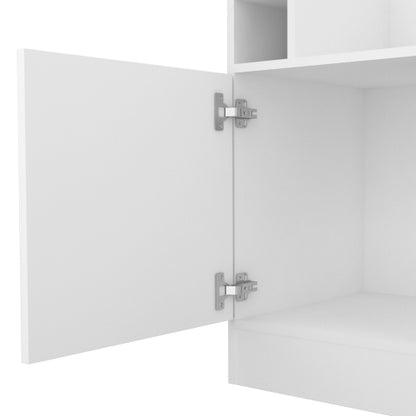 Seattle Bar Cabinet, Eight Bottle Cubbies, Two Large Open Shelves