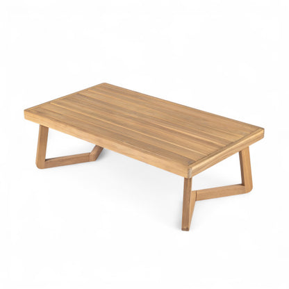 Royal Acacia Wood Loveseat and Coffee Table Set, Beige