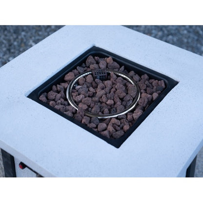 25" H Outdoor Patio Propane Gas Fire Pit Table - 50,000 BTU High-temperature-resistant carving process for environmentally friendly materials with the effect of charcoal grain