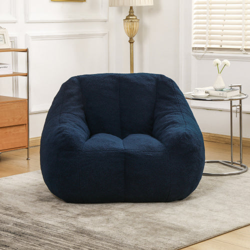 Tufted Faux Fur Memory Foam Bean Bag Chair with Armrests for Adults Kids Dorm Apartment Living Room