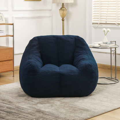 Tufted Faux Fur Memory Foam Bean Bag Chair with Armrests for Adults Kids Dorm Apartment Living Room