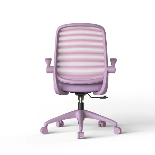 Ergonomic Color Office Chair 300lb (About 149.7kg), Home Office, Mesh Back, Integrated Molded Foam, Comfortable Sitting, Flipping Armrest, Fireproof, Rotating, Lifting Multifunctional Chair (Purple)