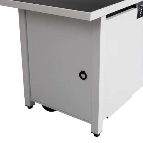 43" Metal Rectangular Fire Pit – Outdoor Patio Heating Table