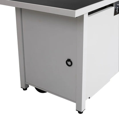 43" Metal Rectangular Fire Pit – Outdoor Patio Heating Table