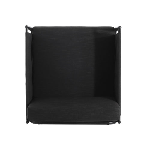 DAWSON OUTDOOR PATIO 2PCS BLACK ALUMINUM CLUB CHAIR