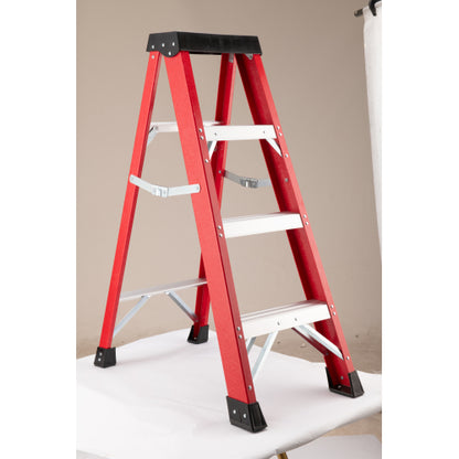 Fiberglass ladder, single-sided stepladder for electrical engineering ladder construction insulation ladder with a load capacity of 330 pounds