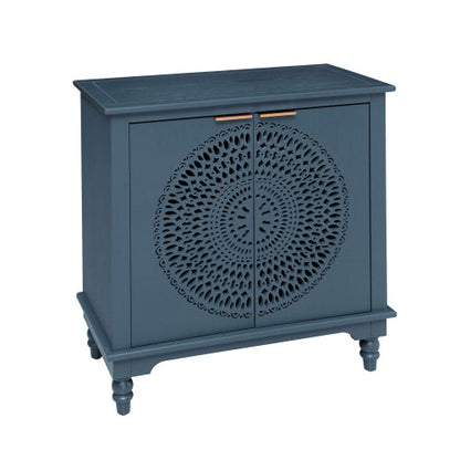 American style Hollow-Carved 2 Door Accent Cabinet Sideboard Buffet Storage Cabinet for Entryway Living Room Bedroom