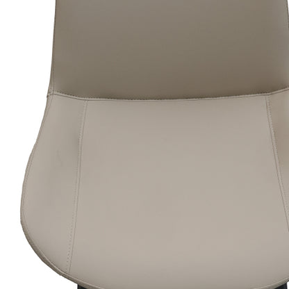 Set of 2 Light Grey Suede-Style PU Dining Chairs, Reinforced Metal Leg Modern Upholstered Side Chairs