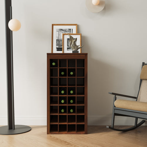 brown walnut color modular 32  wine bar cabinet Buffet Cabinet