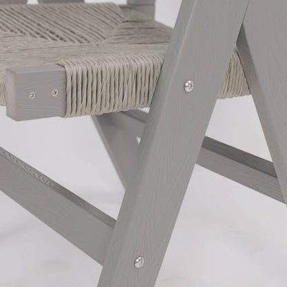 Lounge chair Light Gray color, suitable for all seasons: Outdoor lounge chair, made of sturdy HIPS material, equipped with 304 stainless steel accessories.