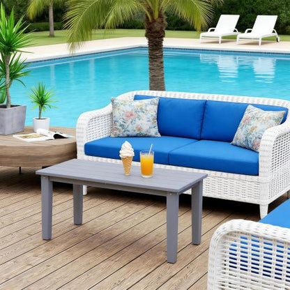 Outdoor Gray Table,Rectangle Outdoor Coffee Table