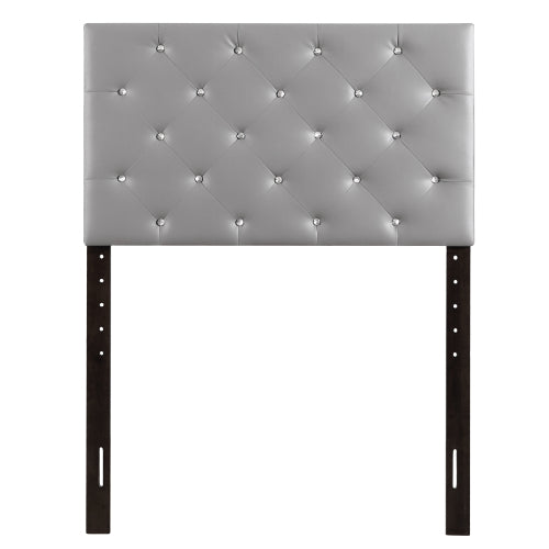 Stylish Casual Twin Headboard In Light Grey
