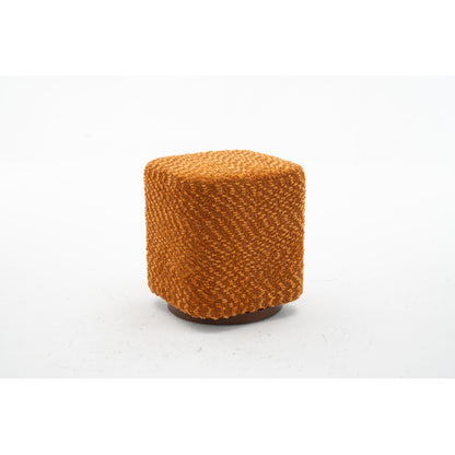 Ottoman Swivel Stool Upholstered Makeup Chair with 360¡ã Rotation Design