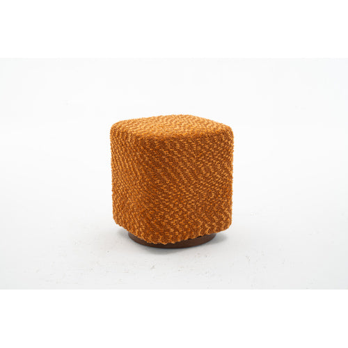Ottoman Swivel Stool Upholstered Makeup Chair with 360¡ã Rotation Design
