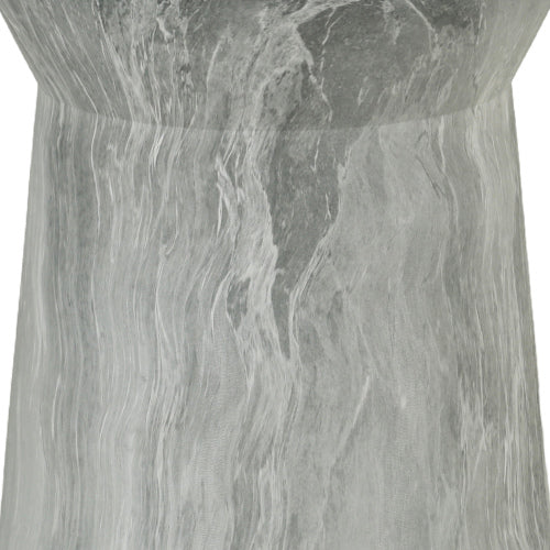 Cement Outdoor End Tables for Patio, GardenAccent Table Faux Terrazzo Accent Table, Modern Small Round Side Tablefor Outside, Tree Stump Garden Stool DrumTable indoor and Outdoor