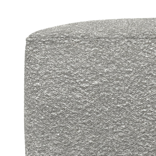 24 Inch Square Boucle Ottoman Pouf Footrest Accent Seat for Living Room Bedroom