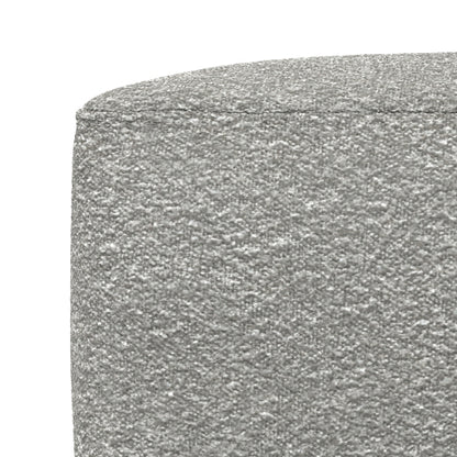 24 Inch Square Boucle Ottoman Pouf Footrest Accent Seat for Living Room Bedroom