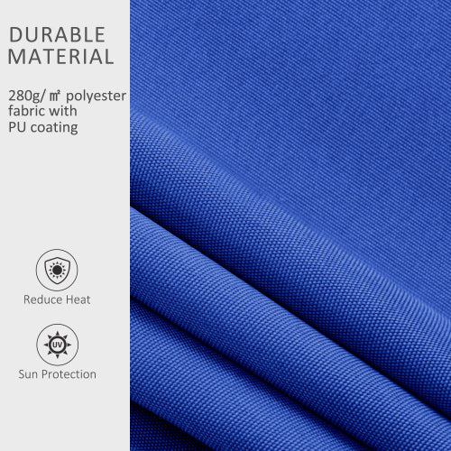 Outsunny 8' x 7' Patio Retractable Awning, Manual Exterior Sun Shade Deck Window Cover, Blue