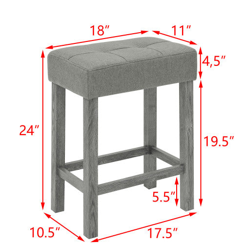 59 Inch Bar Table, Dining Table, Sofa Table with Power Outlet, 3 Upholstered Stools, 4 Piece Bar Table and Chair Set for Living Room, Dining Room, Kitchen