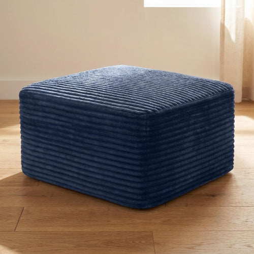 37.5 inch Corduroy Square Ottoman with Soft Padded Seat