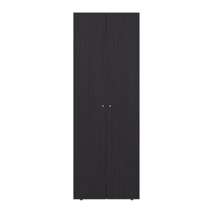Armoire 66.9" H, 2 Doors, 2 Shelves, Black Wengue - Bedroom