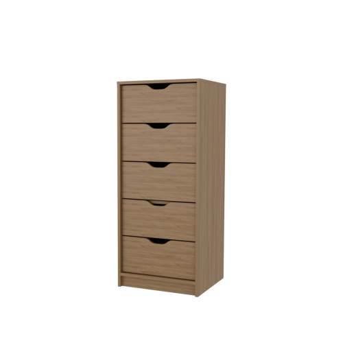Natural Oak 5-Drawer Dresser for Nurseries and Bedrooms – Modern Space-Saving Storage