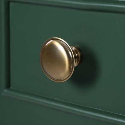 24" Forest Green Bathroom Vanity Cabinet with Ceramic Sink, 2 Drawers, 1 Soft-Close Door