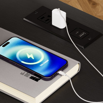 Black 2-Pack Nightstands with Charging Station
