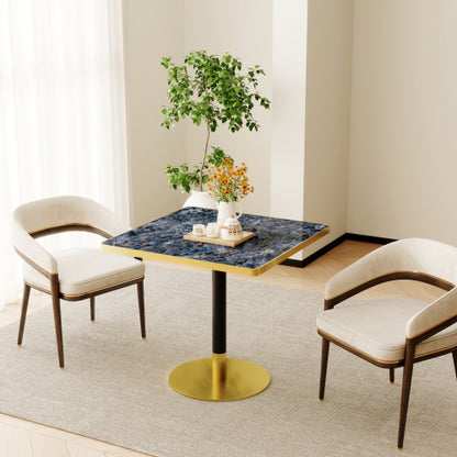 31.5inch Square Modern Tulip Dining Table with Faux Marble Top for Dining Room